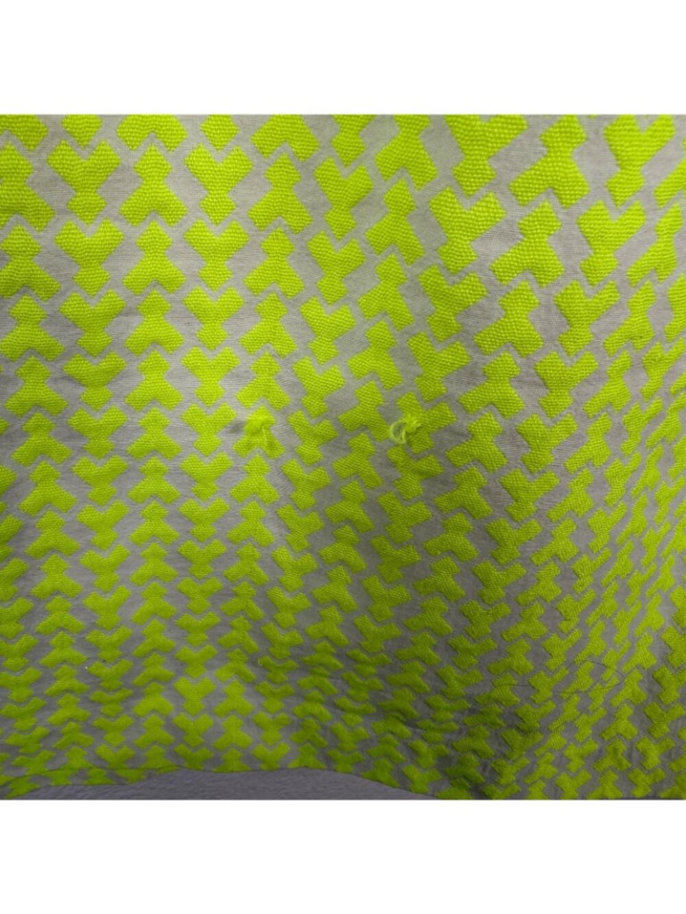 J.CREW Neon Arrow Print Mod Shift Dress Pockets Yellow White Sz 4 Resort Yacht - Picture 13 of 14